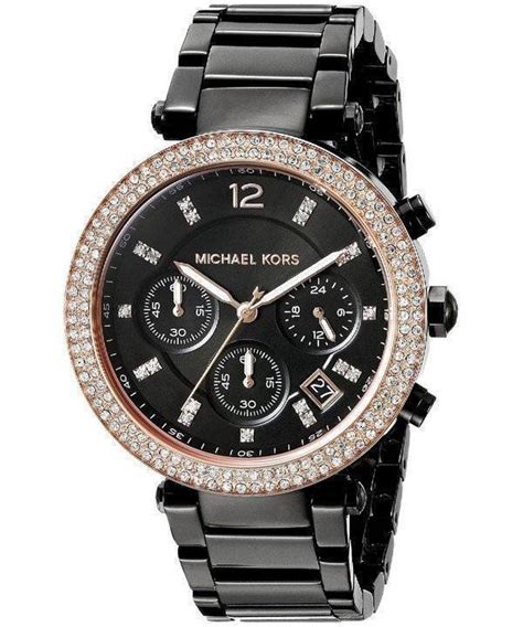 montre michael kors noir femme|Michael Kors watch model nadja.